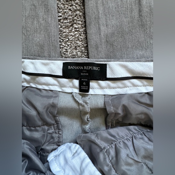 2/$15 BANANA REPUBLIC Sloan Ankle Pants, Slim leg Trousers grey Size 6 petite - Picture 9 of 10